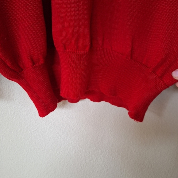 Vintage Meister Mens Red Wool Blend  Ski Sweater. Size L - Picture 5 of 8